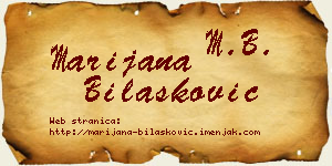 Marijana Bilašković vizit kartica